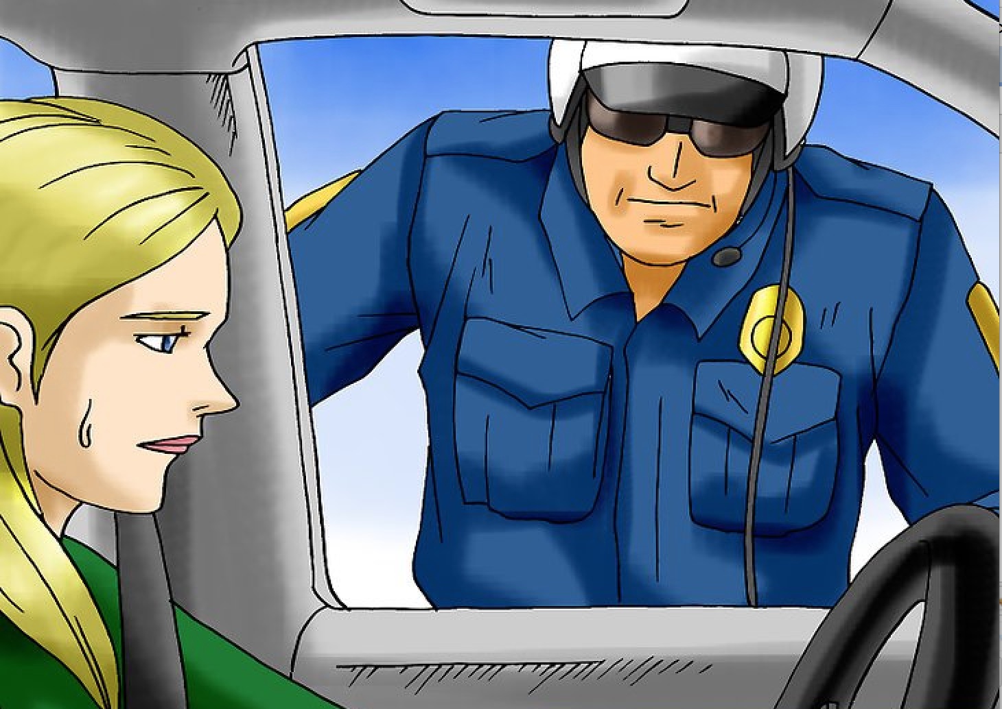 Pulled Over Clipart