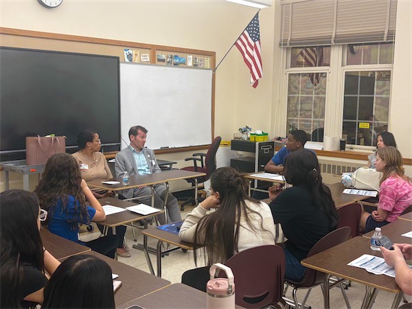 Ertha Small Nicolas AVP Patient Care Services and Dr. Dean Straff at White Plains Hospital