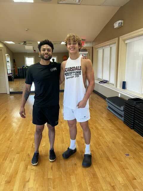 Trainer Lamont Wallace and Patrick Simon