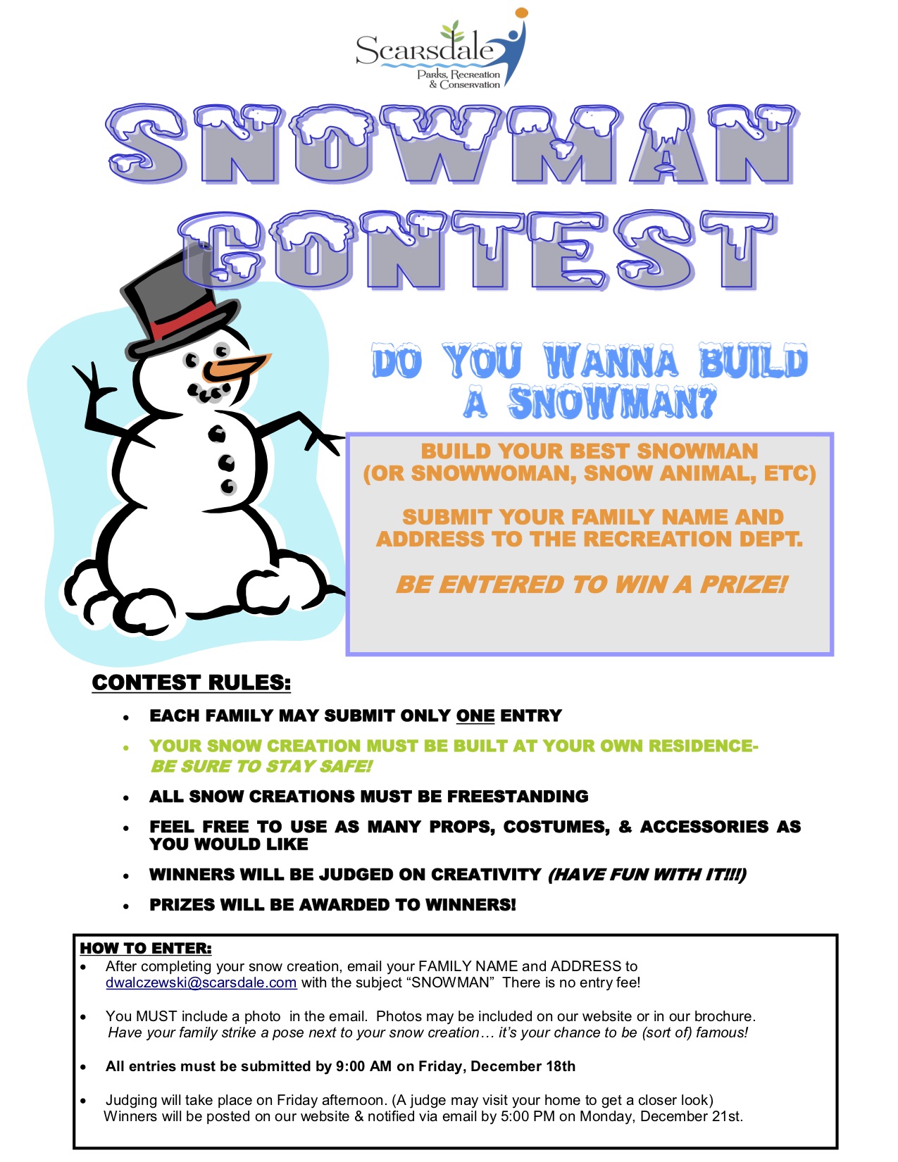 snowman contest