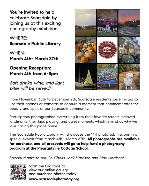 Scarsdale Photo Day Flyer