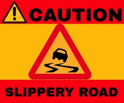 slippery road