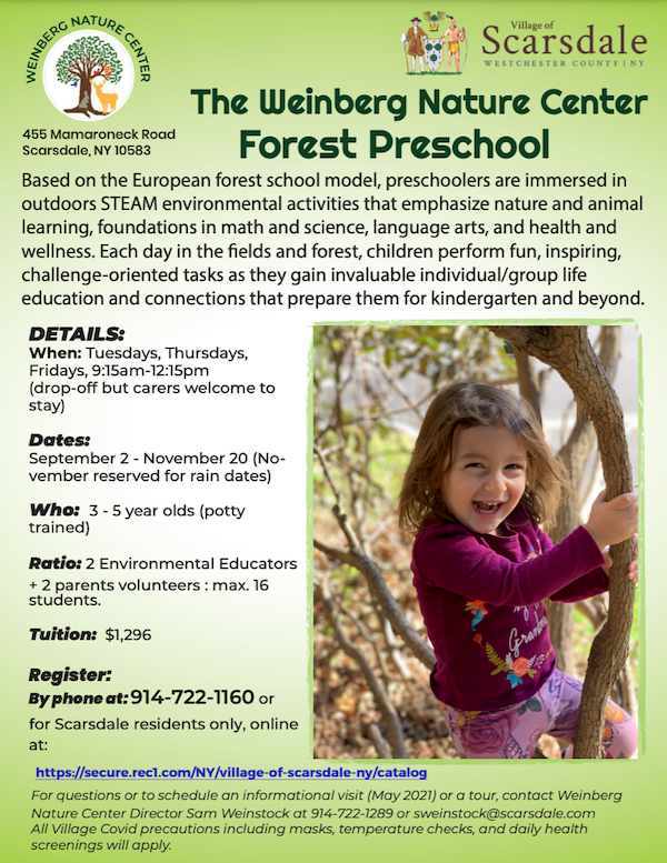 provokere desinfektionsmiddel vaskepulver Weinberg Nature Center to Offer Forest Preschool in the Fall