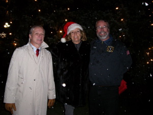 Trustees Lindsay, Hochvert and Volunteer Fireman Michael Keating